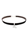 Kahverengi Kadife Kadın Yunus Balığı Choker