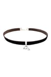 Kahverengi Kadife Kadın Yunus Balığı Choker