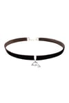 Kahverengi Kadife Kadın Yunus Balığı Choker