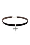 Kahverengi Kadife Kadın Yusufcuk Choker Kolye