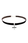 Kahverengi Kadife Kadın Yusufcuk Choker Kolye