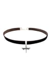 Kahverengi Kadife Kadın Yusufcuk Choker Kolye
