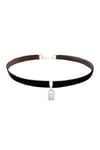 Kahverengi Kadife Kilit Choker
