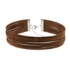 Kahverengi Süet Kadın Choker Kolye