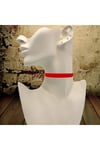 Kırmızı Renk Kadın Kadife Choker Kolye