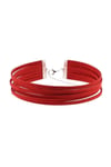 Kırmızı Renk Kadın Süet Choker