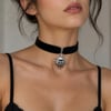 Mat Gümüş Kaplama Güneş Kadın Choker