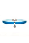 Mavi Renk Kadife Aşk Düğümü Choker Kolye