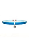 Mavi Renk Kadife Aşk Düğümü Choker Kolye