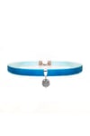 Mavi Renk Kadife Aşk Düğümü Choker Kolye