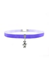 Mor Renk Kadife Ayıcık Choker Kolye