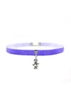 Mor Renk Kadife Ayıcık Choker Kolye