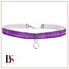 Mor Renk Kadife Kadın Türk Bayrağı Choker Kolye