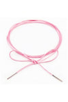 Pembe Renk Kadın Süet Bağcıklı Choker Kolye