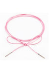 Pembe Renk Kadın Süet Bağcıklı Choker Kolye