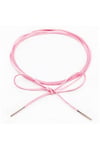 Pembe Renk Kadın Süet Bağcıklı Choker Kolye