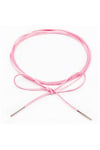 Pembe Renk Kadın Süet Bağcıklı Choker Kolye