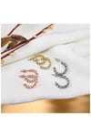 Rose & Gümüş & Gold Kadın Üçlü Halka Küpe