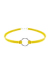 Sarı Renk Kadın Süet Round Choker