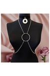 Siyah Kadife Choker - İkili Kadın Vücut Zinciri