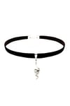 Siyah Kadife Kadın Yılan Choker Kolye