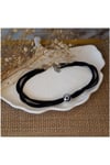 Siyah Makrome İp & Metal Boncuk Kadın Choker Kolye