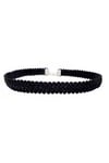 Siyah Örme Kadın Choker Kolye