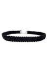 Siyah Örme Kadın Choker Kolye