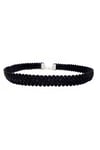 Siyah Örme Kadın Choker Kolye