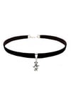 Siyah Renk Kadife Ayıcık Choker Kolye