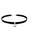 Siyah Renk Kadife Kadın Yusufcuk Choker Kolye
