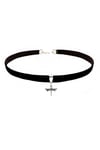 Siyah Renk Kadife Kadın Yusufcuk Choker Kolye