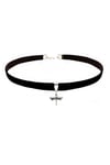 Siyah Renk Kadife Kadın Yusufcuk Choker Kolye