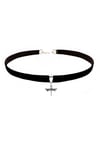 Siyah Renk Kadife Kadın Yusufcuk Choker Kolye