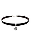 Siyah Renk Kadife Unicor - Tek Boynuzlu At - Choker Kolye