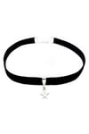 Siyah Renk Kadın Kadife Yıldız Choker