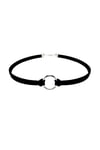 Siyah Renk Süet Kadın Round Choker Kolye
