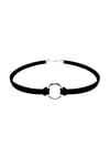 Siyah Renk Süet Kadın Round Choker Kolye