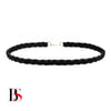 Siyah Süet Saç Örgü Kadın Choker