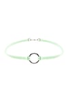 Su Yeşili Renk Kadın Süet Round Choker