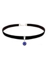 Zirkon Taş Nazar Boncuklu Kadın Kadife Choker Kolye