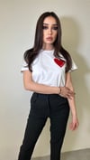 KALP DETAYLI BASIC TSHIRT