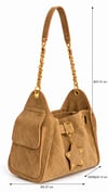 Zaya Camel Süet Modern Çanta