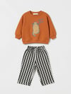 Unisex Bebek Sloganlı Çizgili 2'li Takım Baby Set Günlük Bebek Giyim