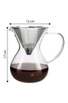 JumboGlory 850 ml Çeli?k Süzgeçli? Cam Kahve Demleme Eki?pmani 500.01.01.6788