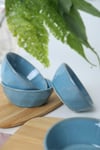 Granit Turkuaz Kristal Çerezlik / Sosluk 12 Cm 6 Adet Q07