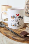 Keraart Cat Love Silindir Kupa 10 Cm