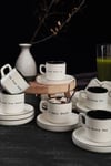 Keraart Motto Stackable Çay Takımı 12 Parça 6 Kişilik