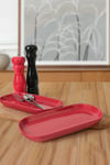 Kırmızı Noyan Kayık Tabak 2 Adet 28 Cm 506