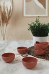 Kızıl Kahve Bulut Mini Çerezlik / Sosluk 8 Cm 6 Adet 607